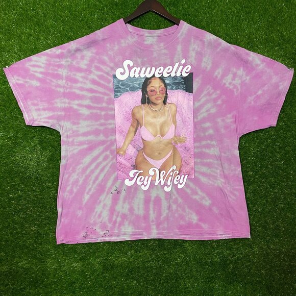 Saweetie Hip-hop Tie-dye T-shirt, size 2XL - Picture 3 of 5